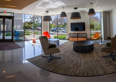 inside lobby of an apartment high rise