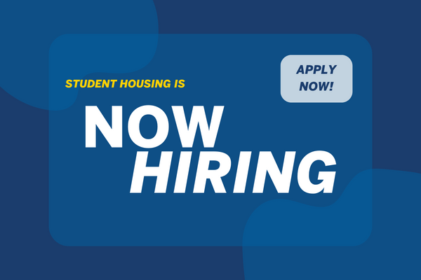 student housing is now hiring. Apply now!